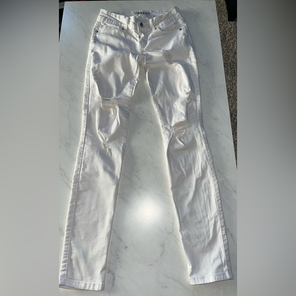 Guess White Distressed Jeans